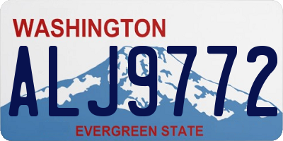 WA license plate ALJ9772