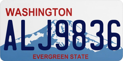 WA license plate ALJ9836