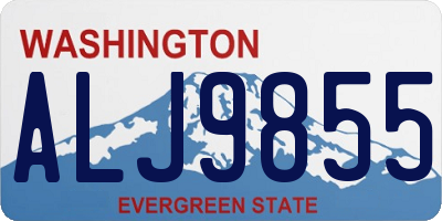 WA license plate ALJ9855