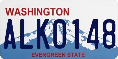 WA license plate ALK0148