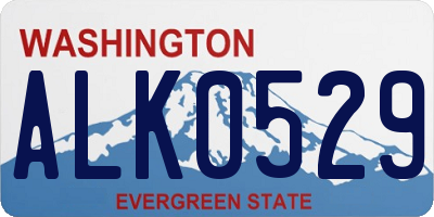 WA license plate ALK0529