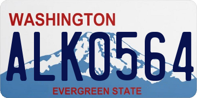 WA license plate ALK0564
