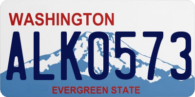 WA license plate ALK0573