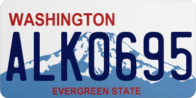 WA license plate ALK0695