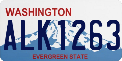 WA license plate ALK1263