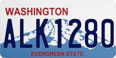 WA license plate ALK1280