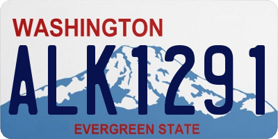 WA license plate ALK1291