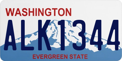 WA license plate ALK1344