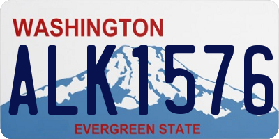 WA license plate ALK1576