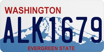 WA license plate ALK1679