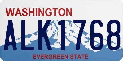 WA license plate ALK1768