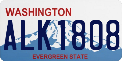 WA license plate ALK1808