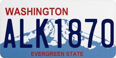 WA license plate ALK1870