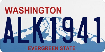 WA license plate ALK1941