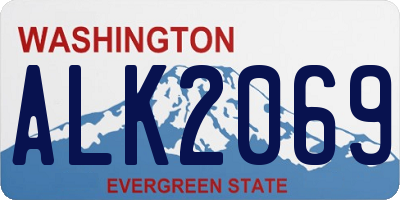 WA license plate ALK2069