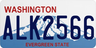 WA license plate ALK2566
