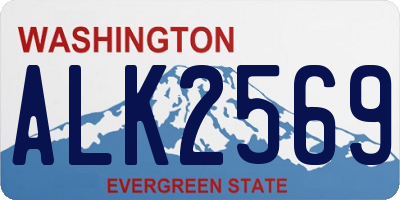 WA license plate ALK2569