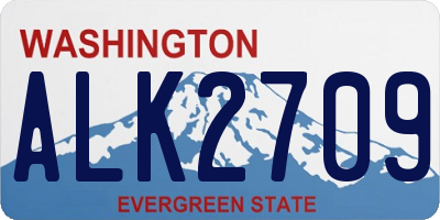 WA license plate ALK2709