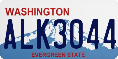 WA license plate ALK3044