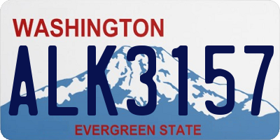 WA license plate ALK3157