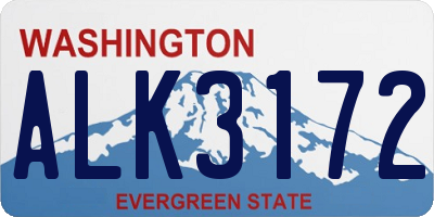 WA license plate ALK3172