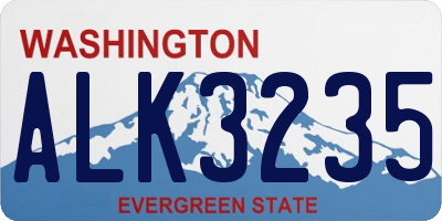 WA license plate ALK3235
