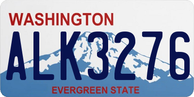WA license plate ALK3276