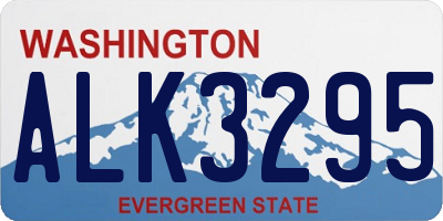 WA license plate ALK3295