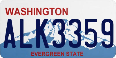 WA license plate ALK3359