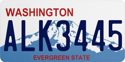 WA license plate ALK3445