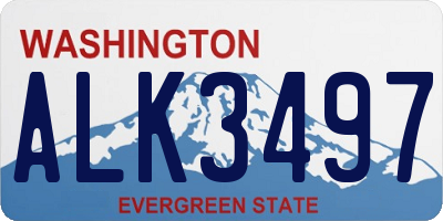 WA license plate ALK3497