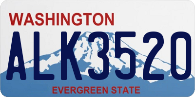WA license plate ALK3520