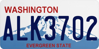 WA license plate ALK3702