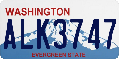 WA license plate ALK3747