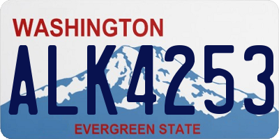 WA license plate ALK4253