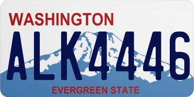 WA license plate ALK4446