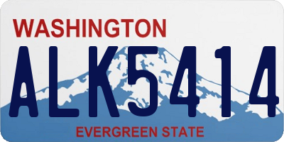 WA license plate ALK5414