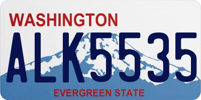 WA license plate ALK5535