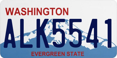 WA license plate ALK5541