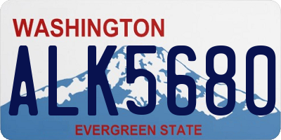 WA license plate ALK5680