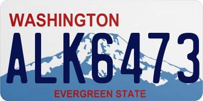 WA license plate ALK6473