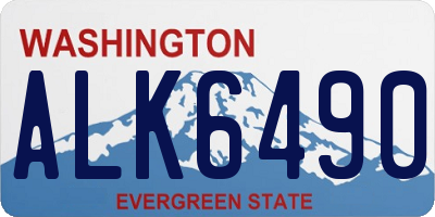 WA license plate ALK6490