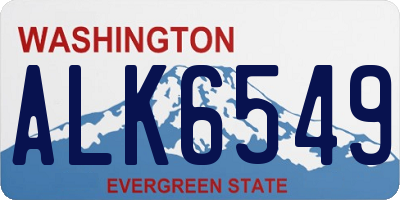 WA license plate ALK6549