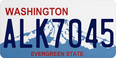 WA license plate ALK7045