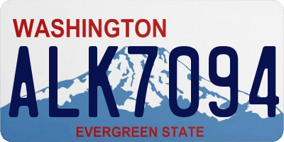 WA license plate ALK7094