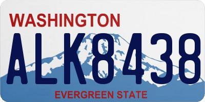 WA license plate ALK8438