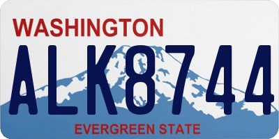 WA license plate ALK8744
