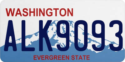 WA license plate ALK9093