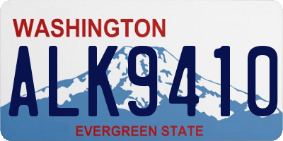 WA license plate ALK9410