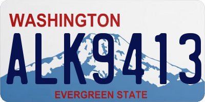 WA license plate ALK9413